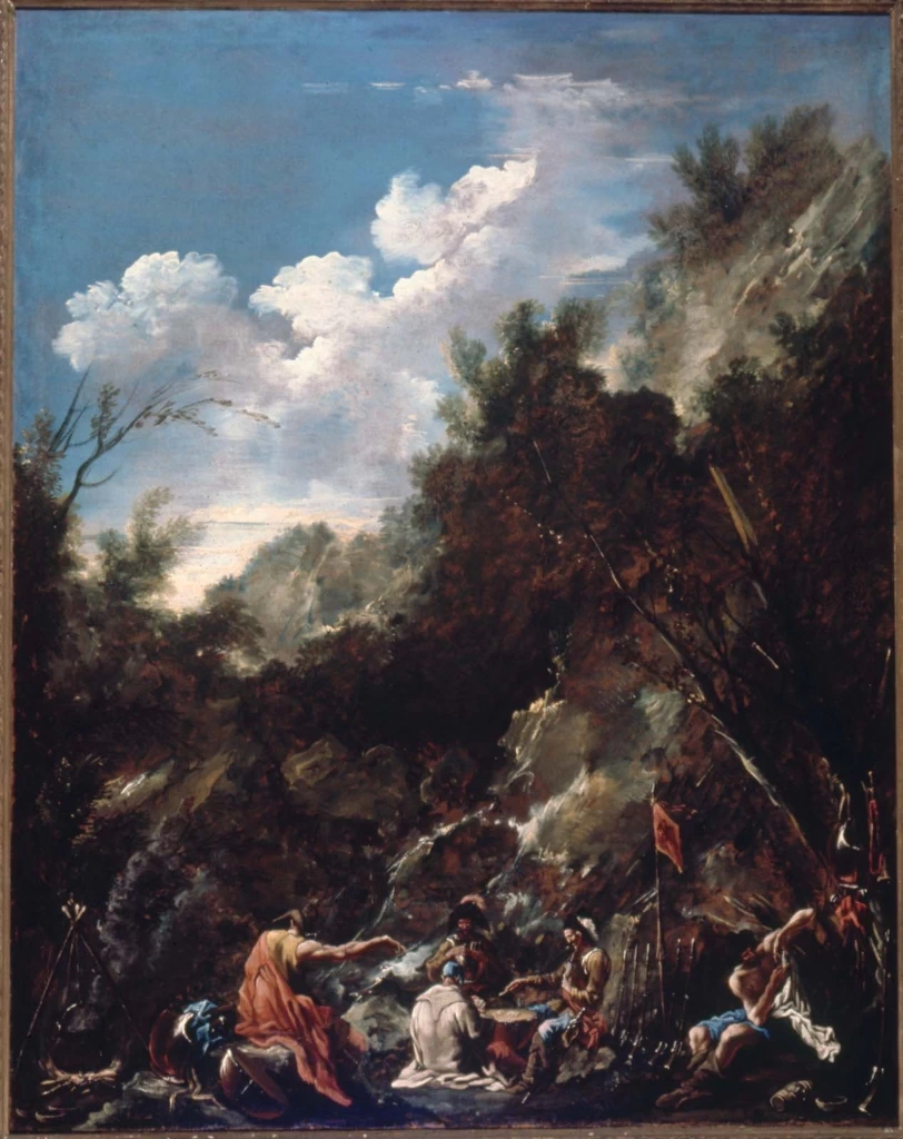 Soldati che giocano a carte in un paesaggio - Museum of Fine Arts Boston